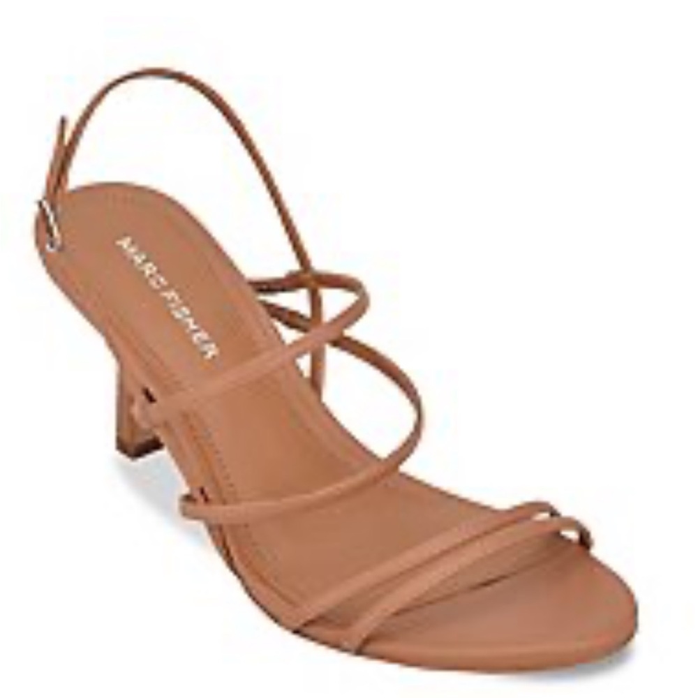 Marc Fisher Brown Strappy Heels
